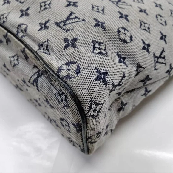 Authentic Louis Vuitton LV Hand Bag LucillePM Blue Monogram Mini Lin - Picture 10 of 17